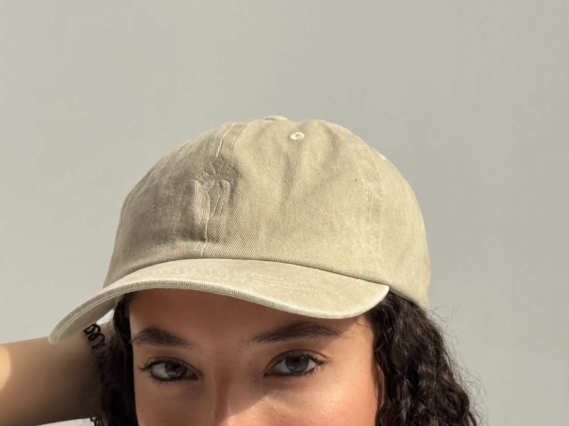 Washed beige cap