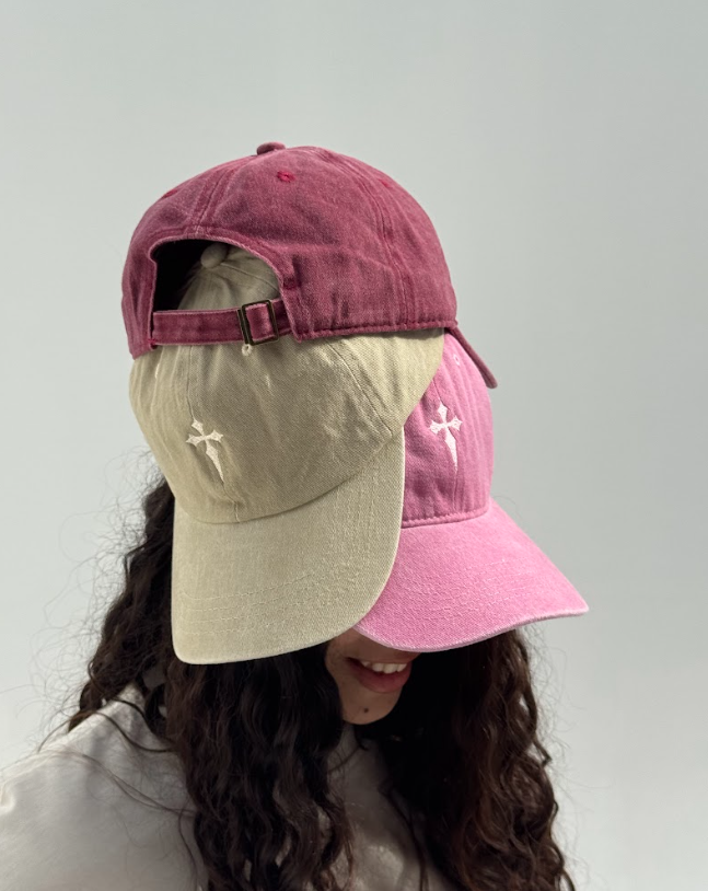 Washed beige cap